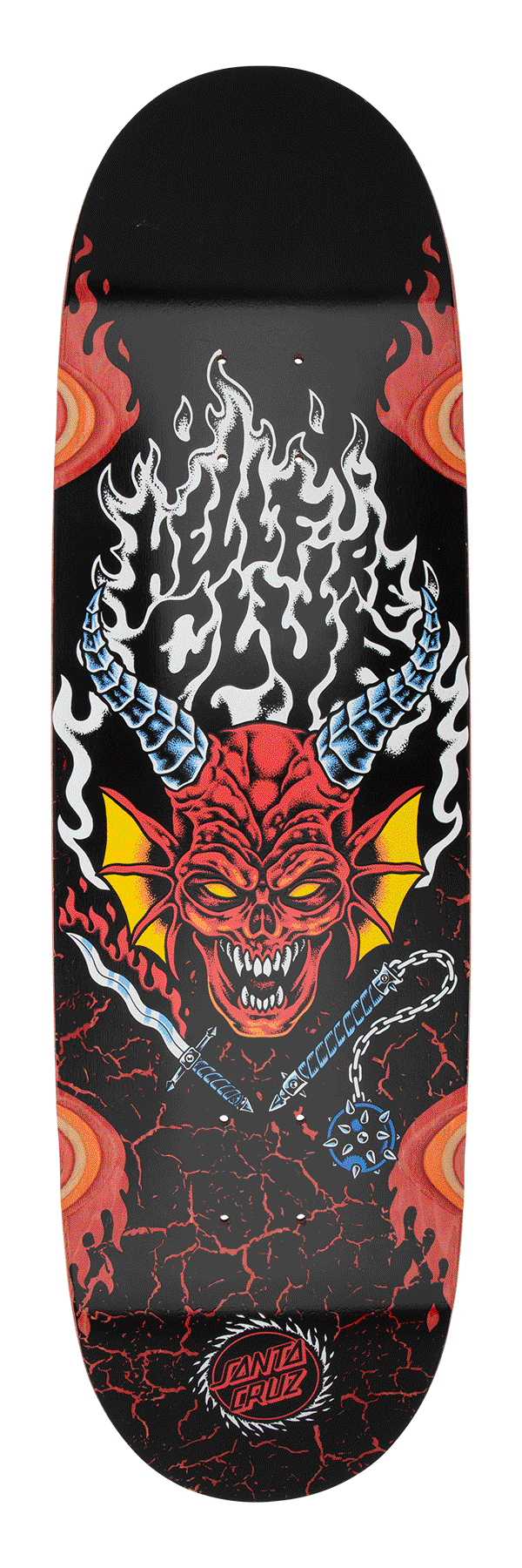 Tabla Santa Cruz Stranger Things Hellfire Club Flames 9 x 32 IN