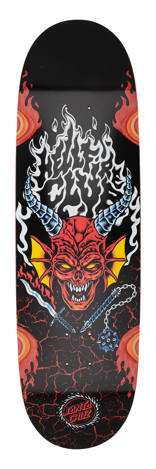 Tabla Santa Cruz Stranger Things Hellfire Club Flames 9 x 32 IN