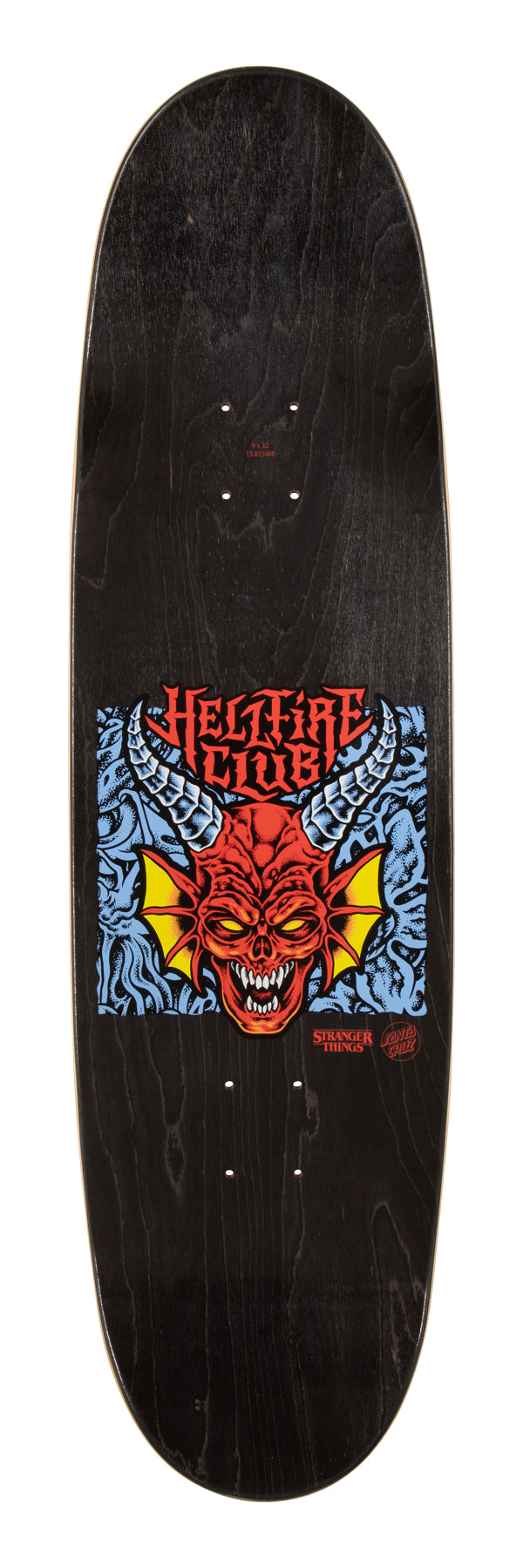 Tabla Santa Cruz Stranger Things Hellfire Club Flames 9 x 32 IN