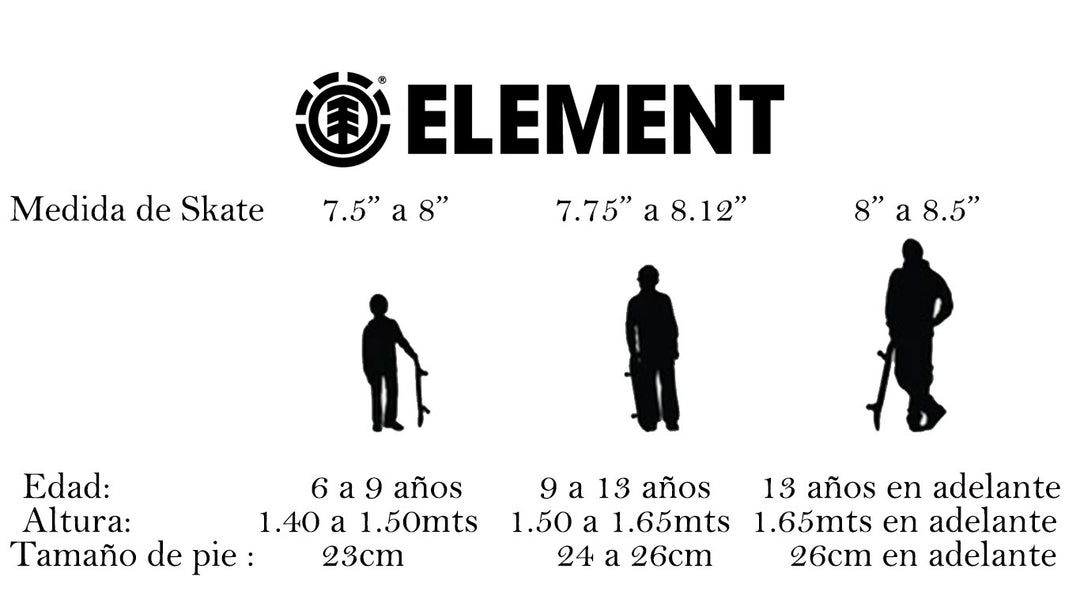 Patineta Element Cuadrant 8" X 31.8"
