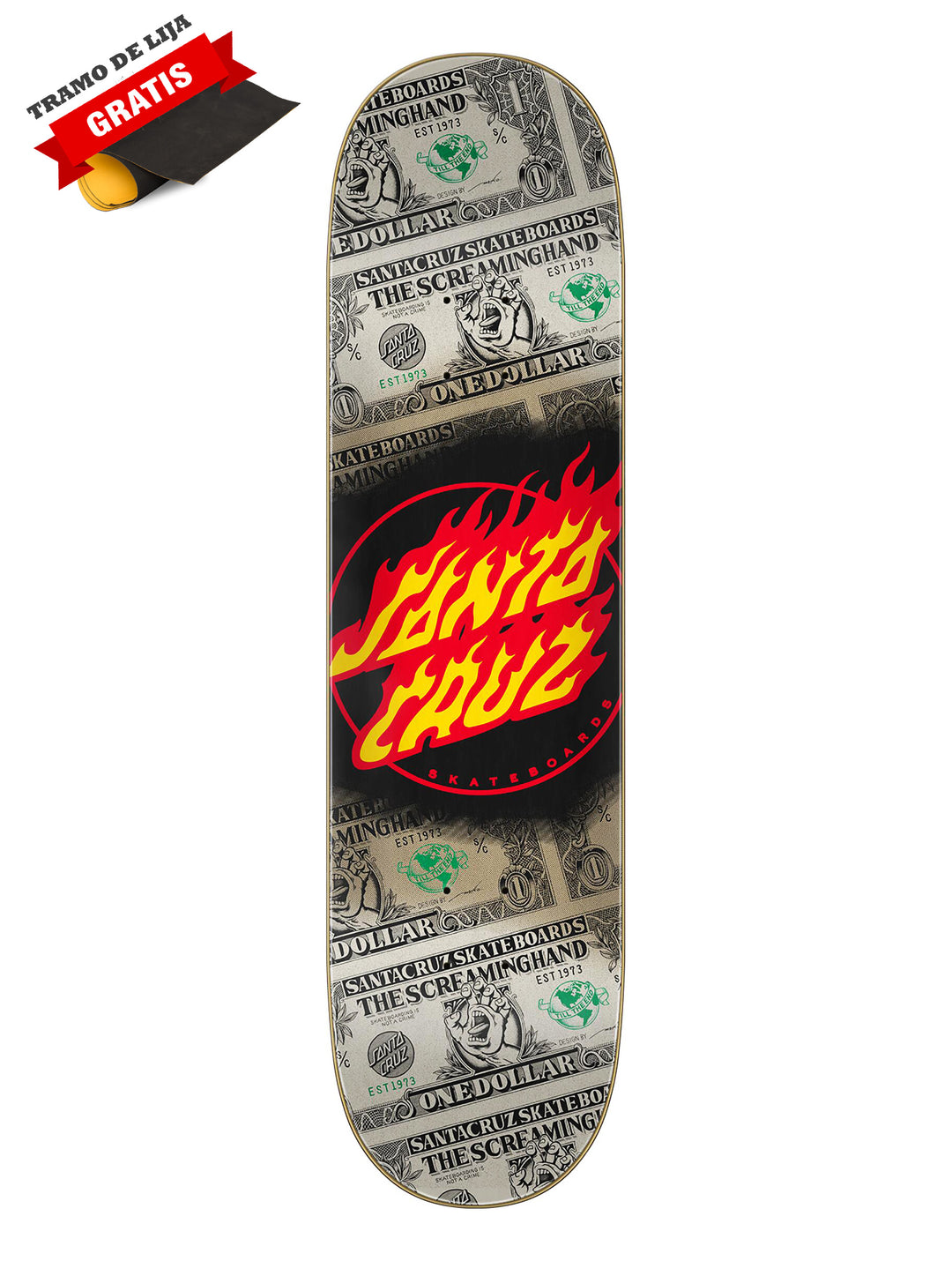 Tabla santa Cruz Dollar Flame 8" X 31.6"