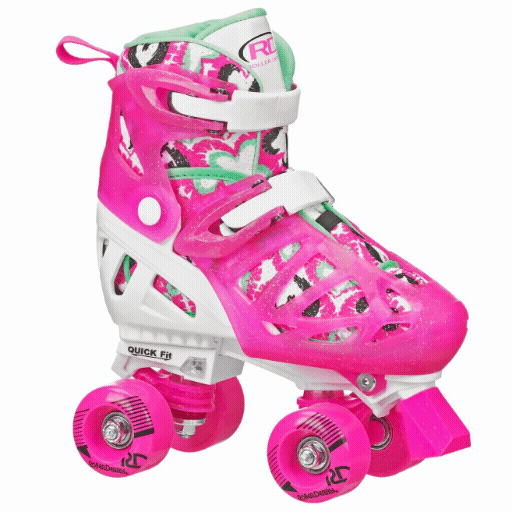 Patines Quad Roller Derby Trac Star Rosa (AJUSTABLE)